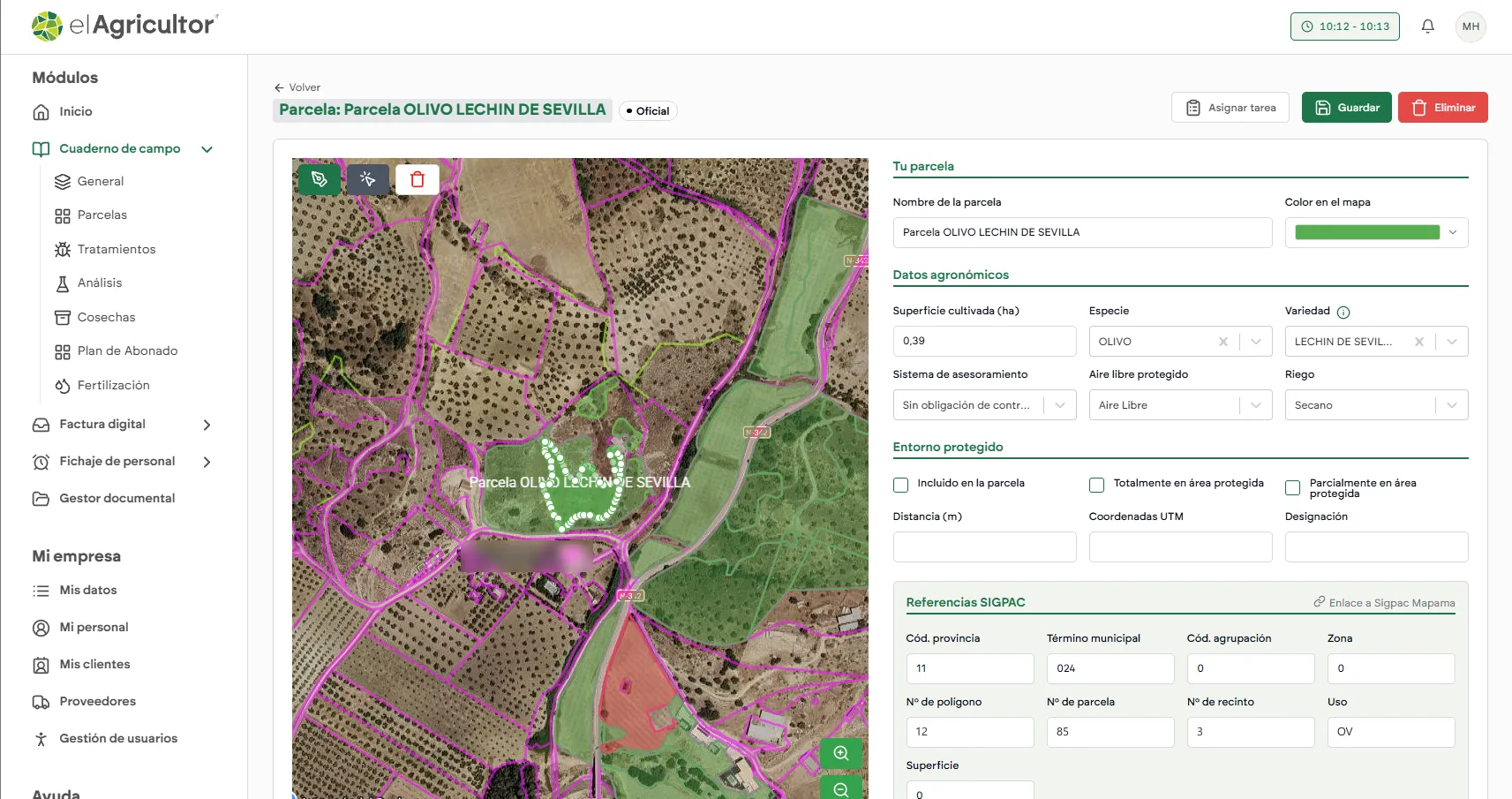 Cuaderno de campo digital en El Agricultor