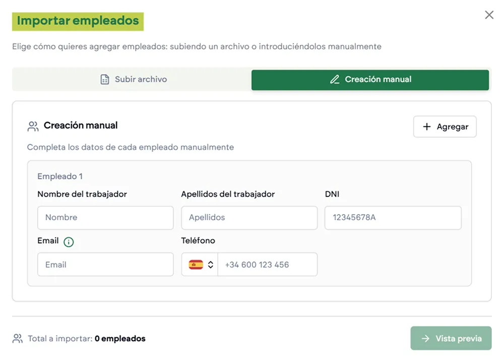 Gestión de empleados